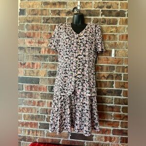 Caroline Wells Collection Vintage 90s Floral short sleeve Dress Women’s Size:12